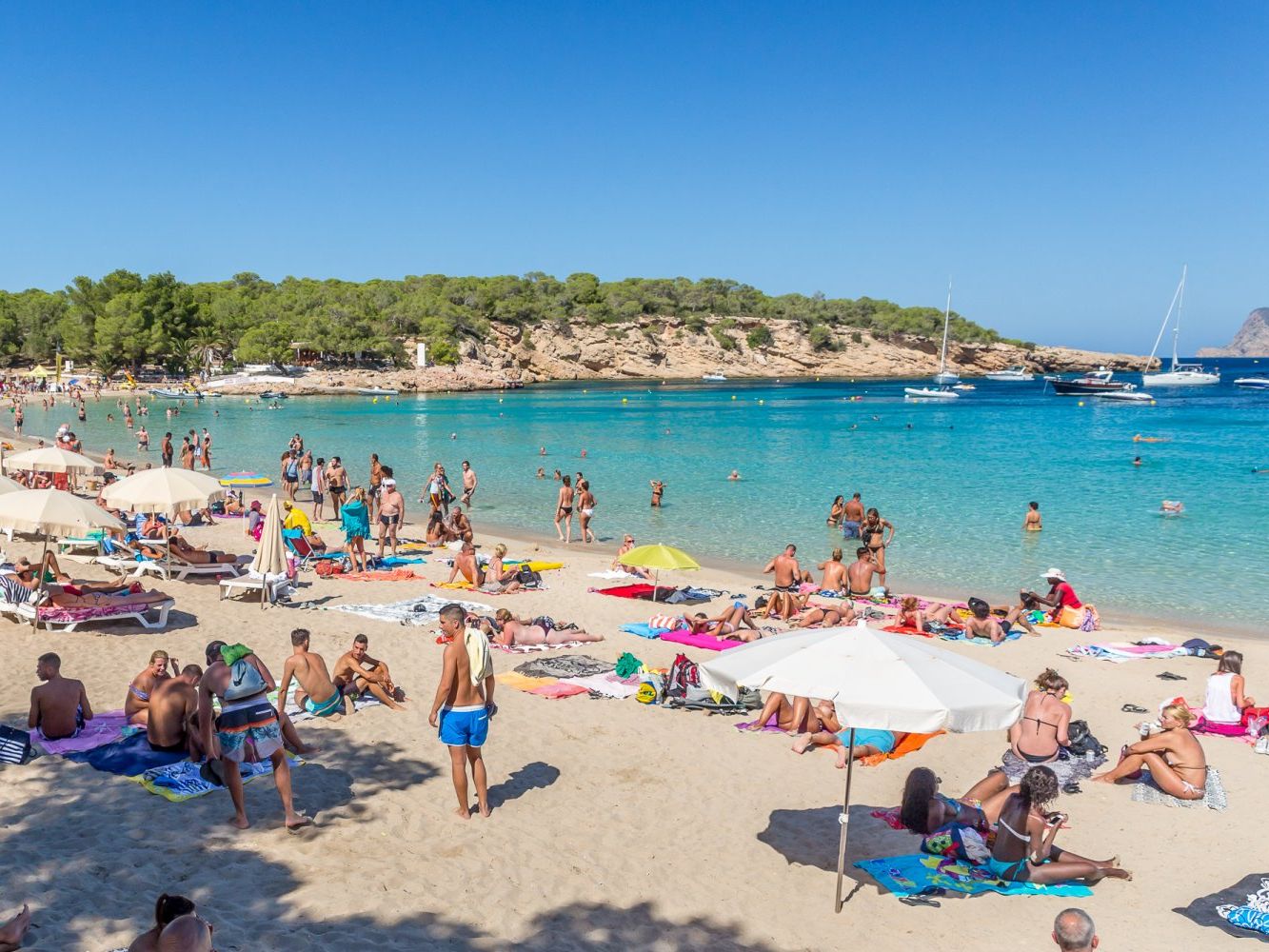 Best Ibiza beaches Cala BASSA, top Ibiza tourism