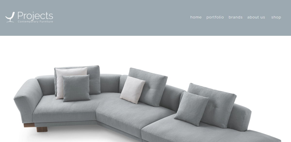 Screenshot of Projects, from the simple & minimal websites collection.