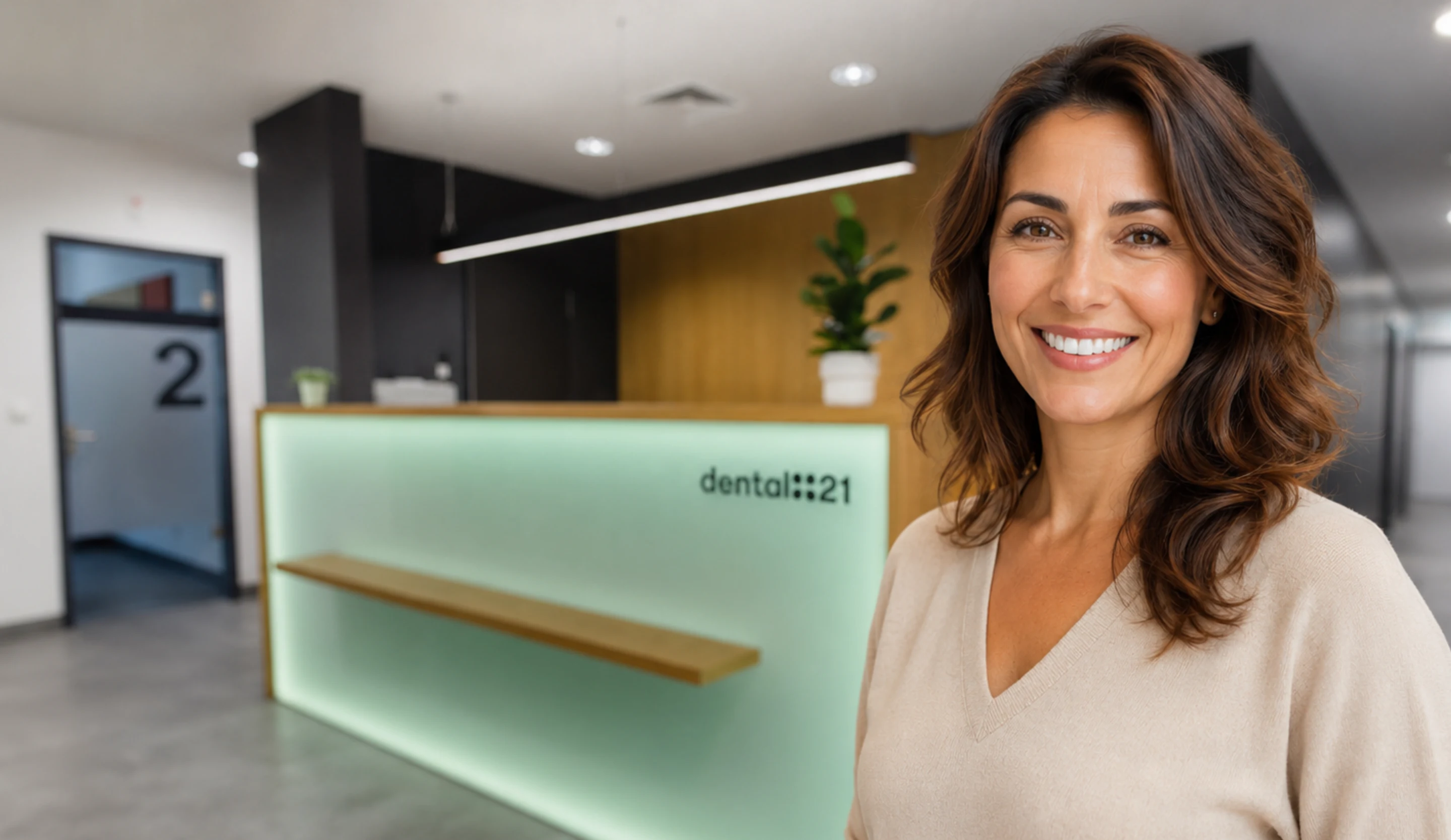 happy woman smiling
