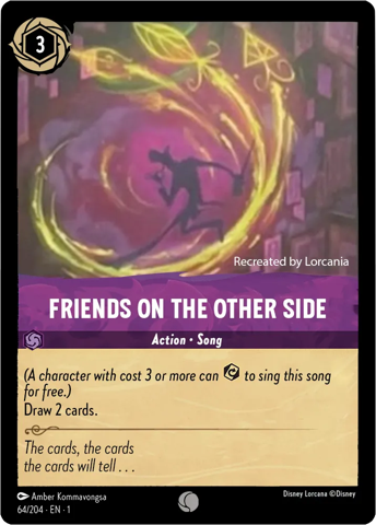 Friends on The Other Side card from Disney's Lorcana: The First Chapter.