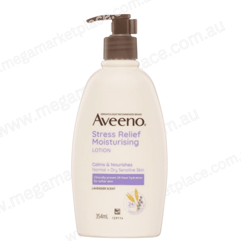 Aveeno Stress Relief Lavender Scented Moisturising Body Lotion 354mL