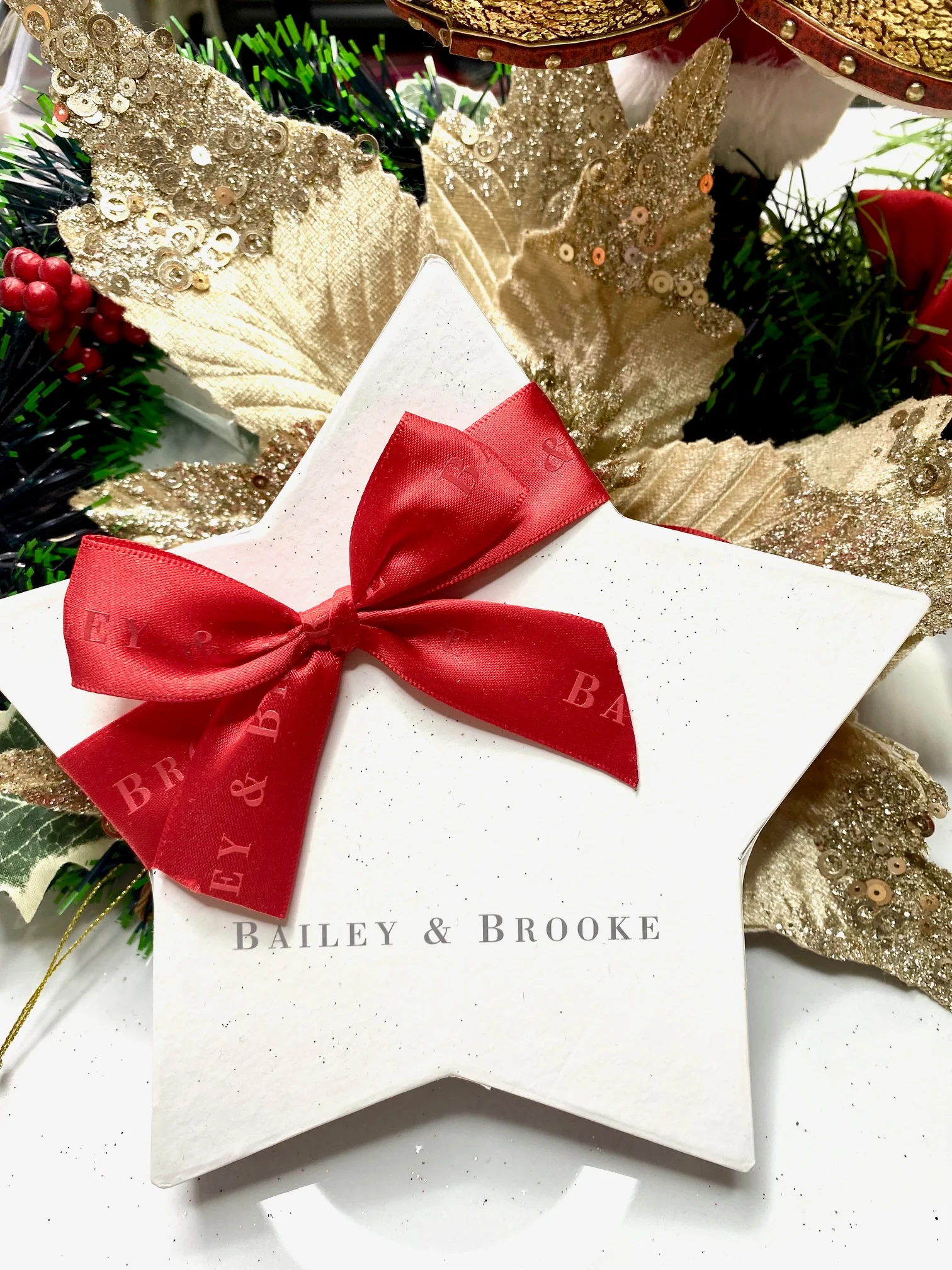 Baby’s First Christmas Crystal Bootie Hanging Decoration - Image 3