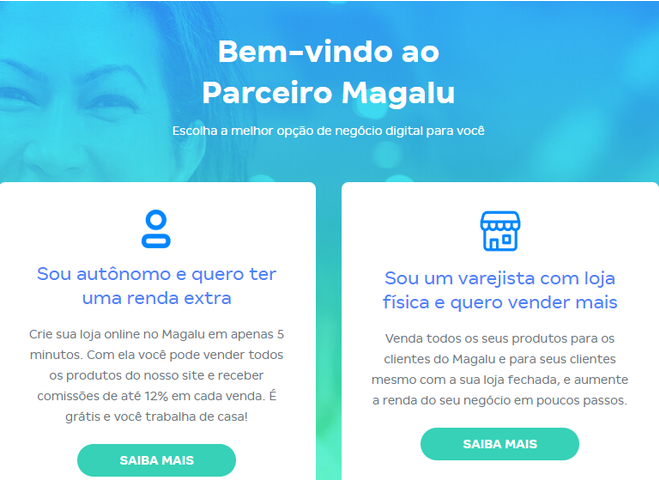 Escolha entre as opções de Parceiro Magalu