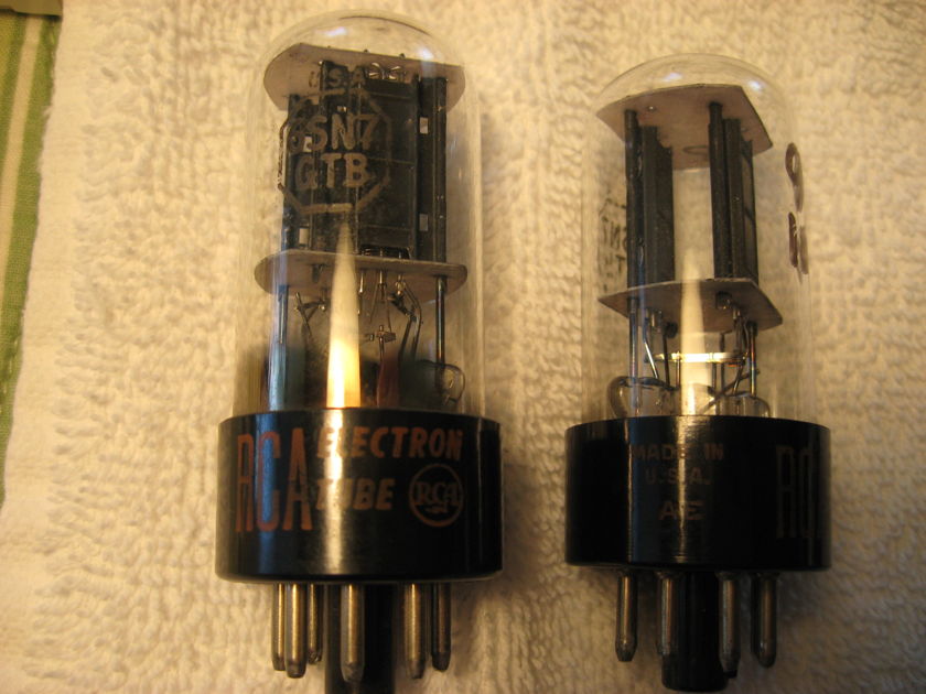 RCA 6SN7 GTB pair NOS tested free shipping/paypal