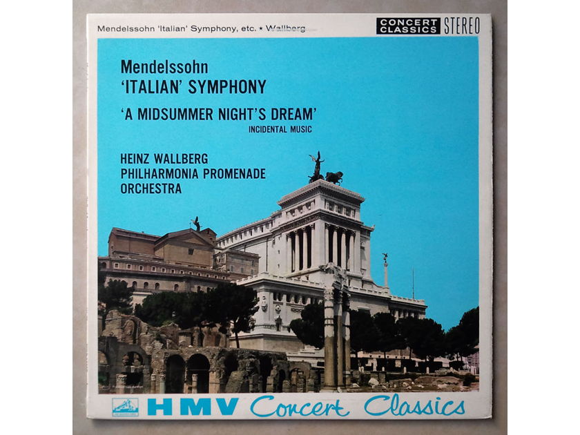 EMI HMV | HEINZ WALLBERG / - MENDELSSOHN Symphony No. 4 Italian, A Midsummer  Night's Dream | UK Pressing - NM