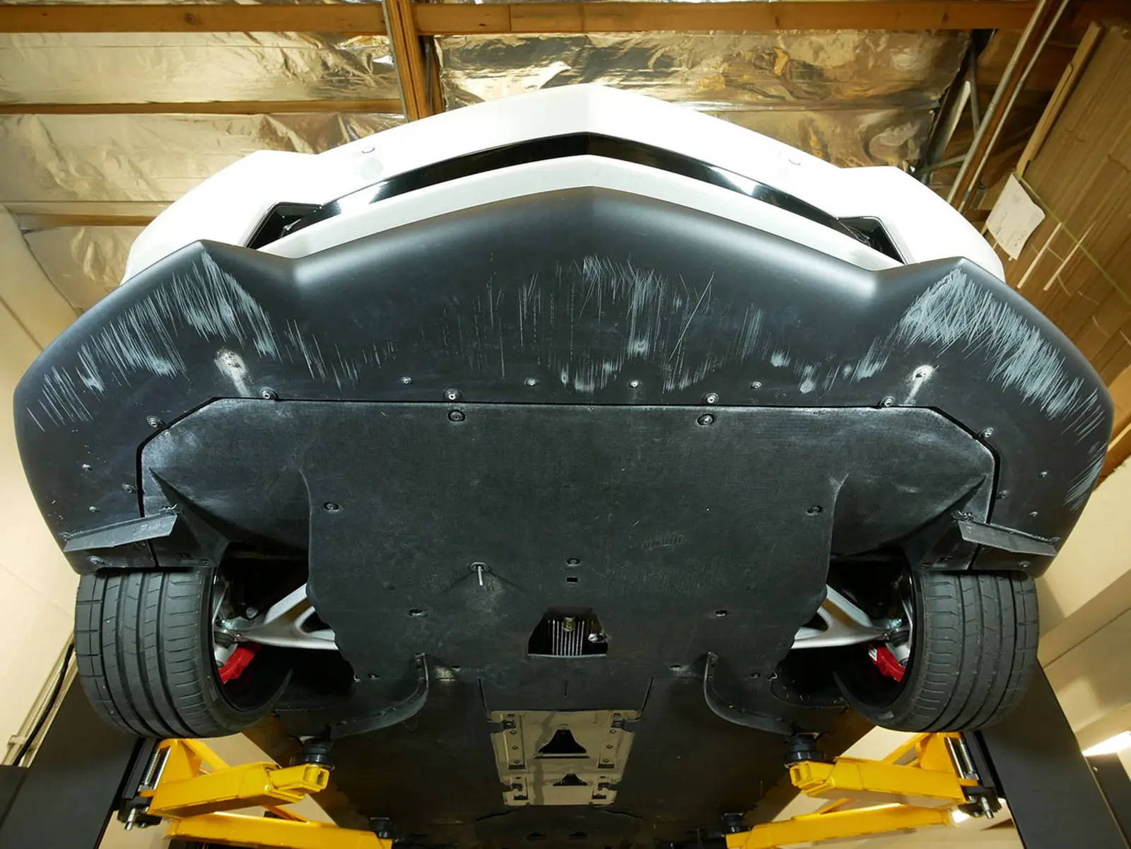 Lamborghini Aventador skid plate protection.