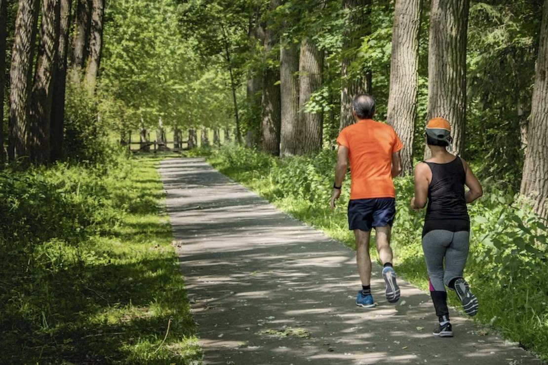 Couple running