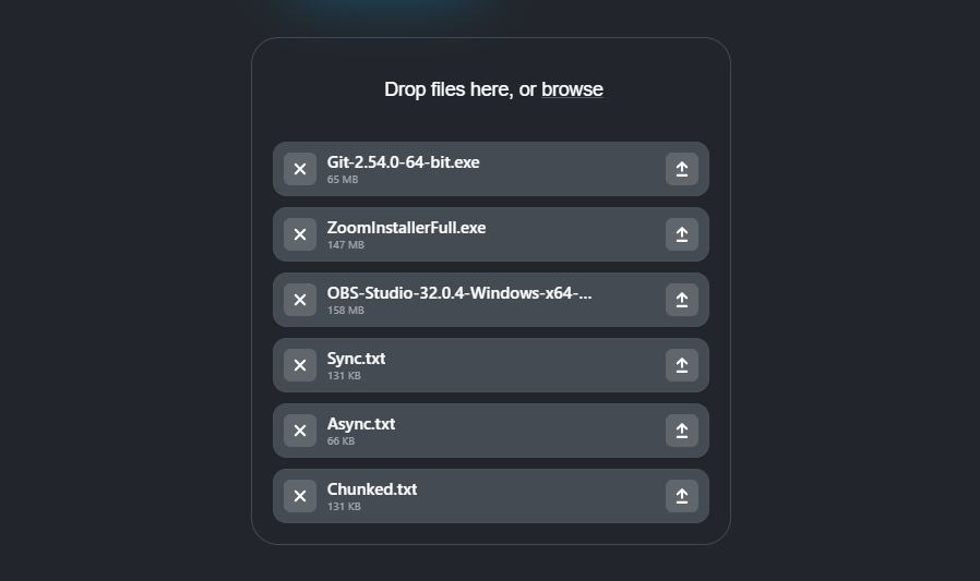 FilePond widget interface