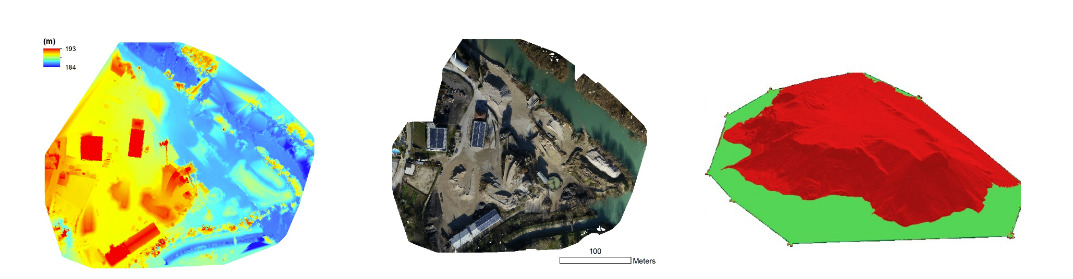 Elevation data, volumetric measurements and more can all be created to optimize the efficiency of job sites. Courtesy of Pix4D