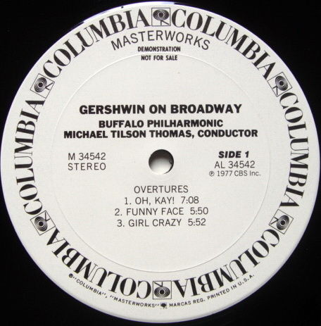 Columbia / TILSON THOMAS, - Gershwin on Broadway, MINT,...