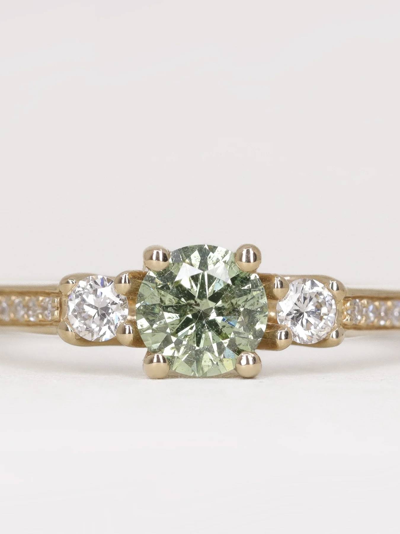 Yellow diamond engagement ring