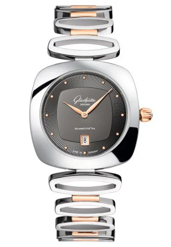 Pavonina Date Stainless Steel / Red Gold / Grey / Bracelet