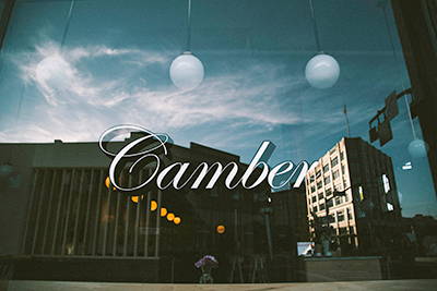 Camber logo on the window
