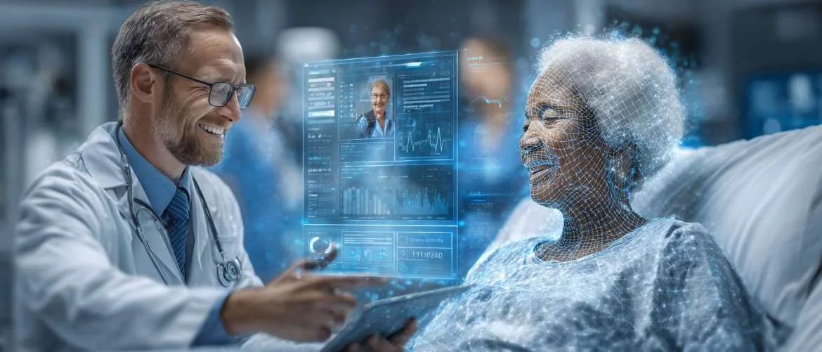 Diverse healthcare professionals actively working across modern clinical and telehealth settings