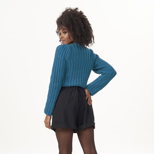 Teal Cropped Top Knitting Pattern
