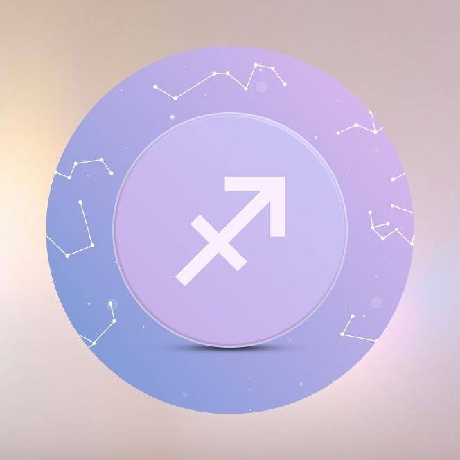 Symbole astrologique du Sagittaire, signe de feu symbolisant la liberté, l’optimisme et la quête de vérité – HOKEE Minéraux