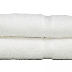 Linum Home Textiles Turkish Cotton Herringbone Set of 2 Bath Sheets