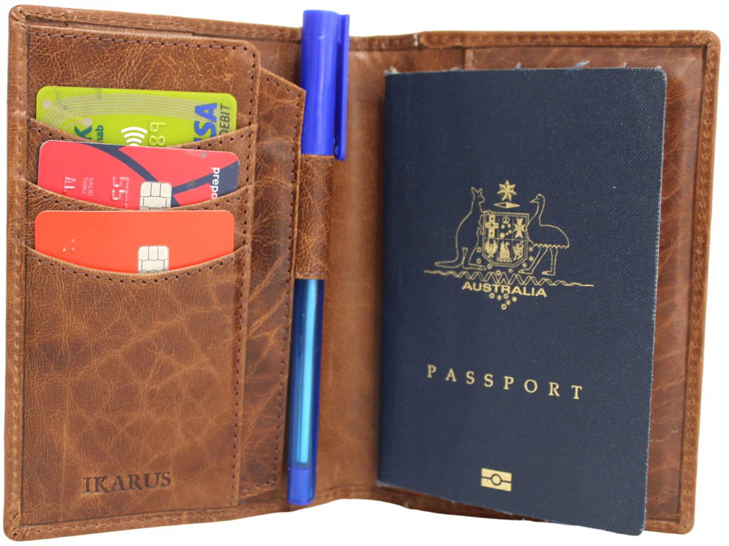 RFID Security Lined Leather Passport Holder Full Grain Cow Hide Leather. Style number: 11017 Hide & Chic - Image 11