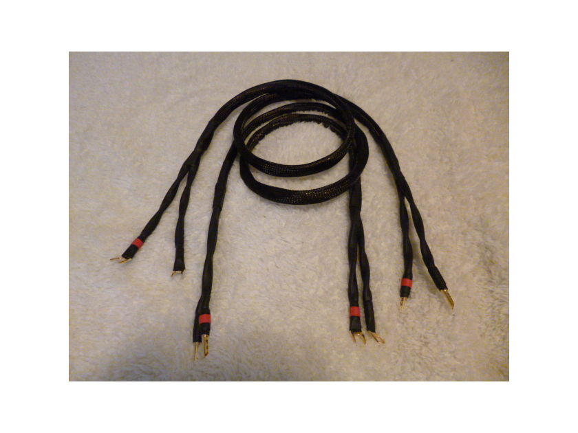 Schmitt Custom Audio 1pr, 4' 4x12 AWG  Speaker Cables