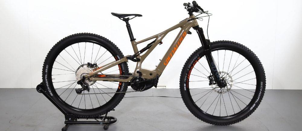 Specialized Turbo Levo Comp on a stand