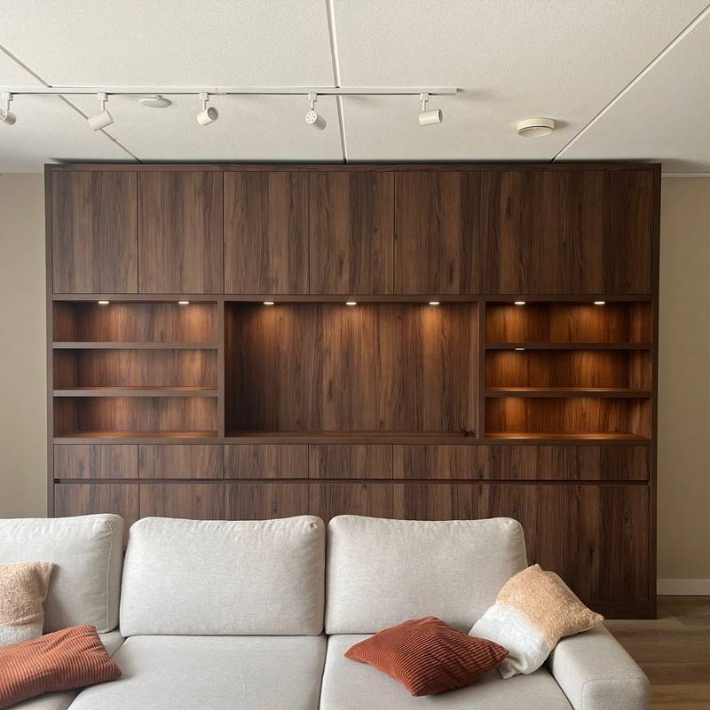 Inbouwkasten op maat, klantproject Houtenmeubelshop