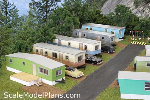 mobile home park from above