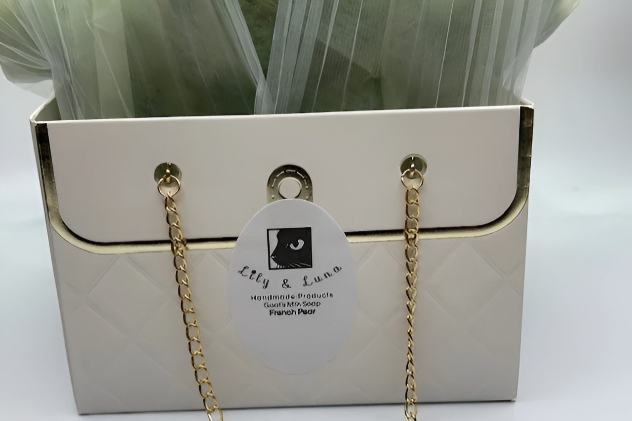 French Pear Soap Flower Handbag Bouquet/Arrangement - Image 5