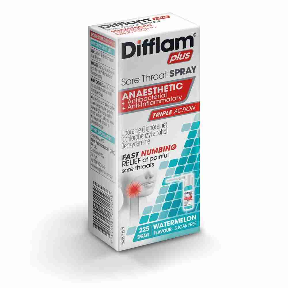 Difflam Plus Anaesthetic Sore Throat Spray 225 Sprays 30Ml