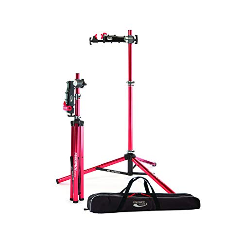 Feedback Sports Pro Elite Repair Stand with Tote Bag (Red) vs Feedback