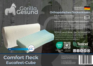 Nackenkissen Comfort Neck Eucafeel®-Cube, Höhenverstellbar - Weich