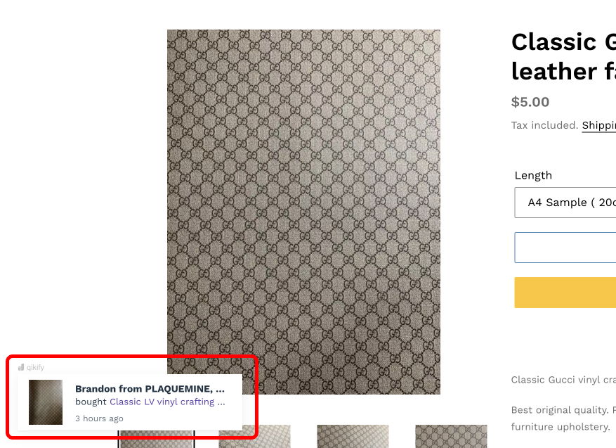 social proof sales popup notification