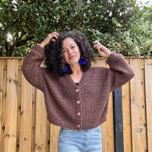 Haak een trendy oversized trui | Amira Cardigan