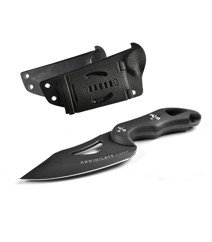 Zune Lotoo Annihilate Knife, Survival Knife, Tactical Knife, EDC Knife, K Sheath, Fully Modular Sheath, G10,Camping Knife, Fix Blade, Fixed Blade Knife