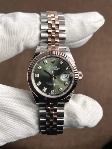 Rolex Lady-Datejust Green dial with Diamonds Jubilee bracelet Box & Papers 2026