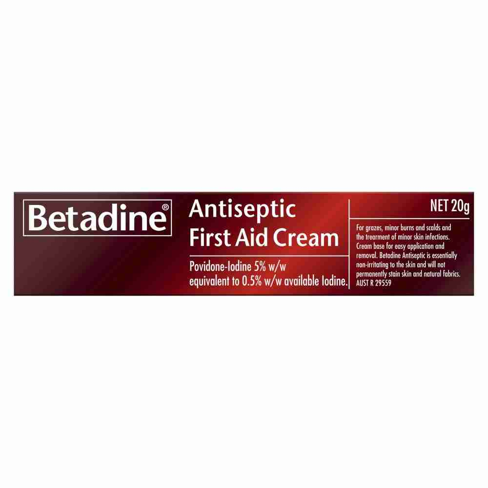 Betadine Antiseptic First Aid Cream 20g ARTG ID 29559