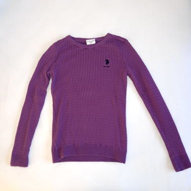 U.S. Polo Assn. Cable Knit Purple Sweater