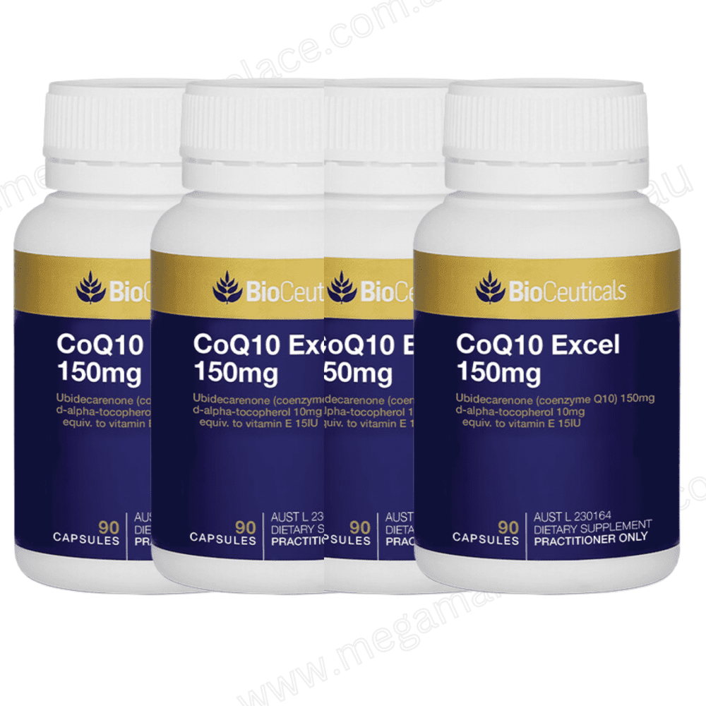Lot of 4| BioCeuticals CoQ10 Excel 150Mg 90 Capsules Austl : 230164