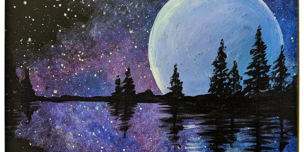 "Blue Moon Painting Class! promotional image