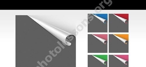 Загиб страницы - исходник для Фотошоп в PSD