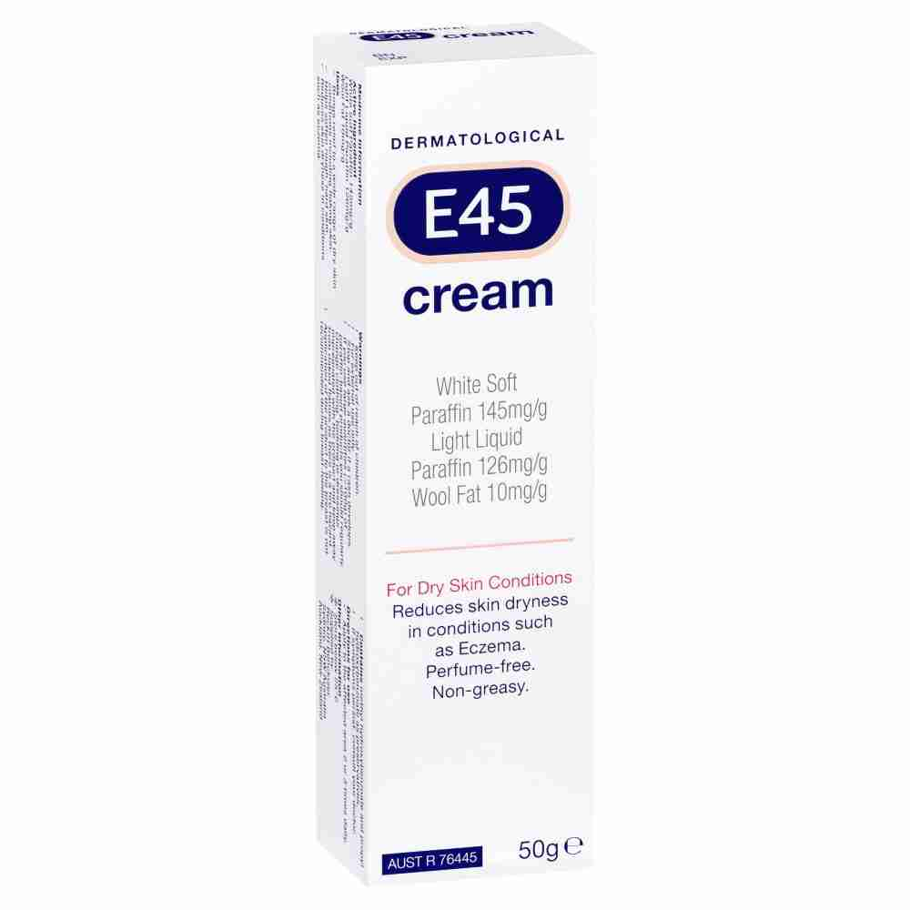E45 Moisturising Cream for Dry Skin & Eczema 50g - Image 2