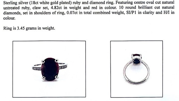 Natural Ruby & Diamond Ring (4.82ct)