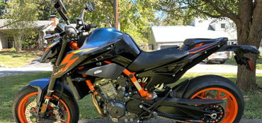 2023 KTM 890 DUKE R motorcycle for rent near Asheville, NC