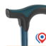 Canne de marche réglable - Aluminium bi-matière - Noir