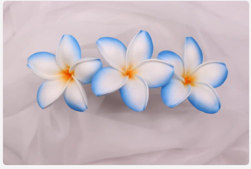Ocean Breeze Frangipani Real Touch (6 Pack) - Realistic Artificial Flowers - Image 5