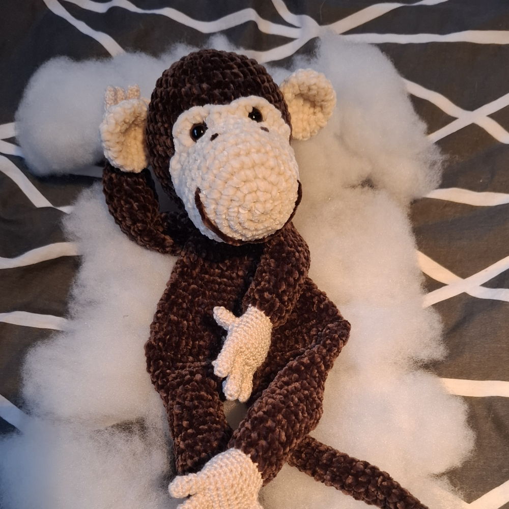 Keesje aap knuffeldoekje velvet