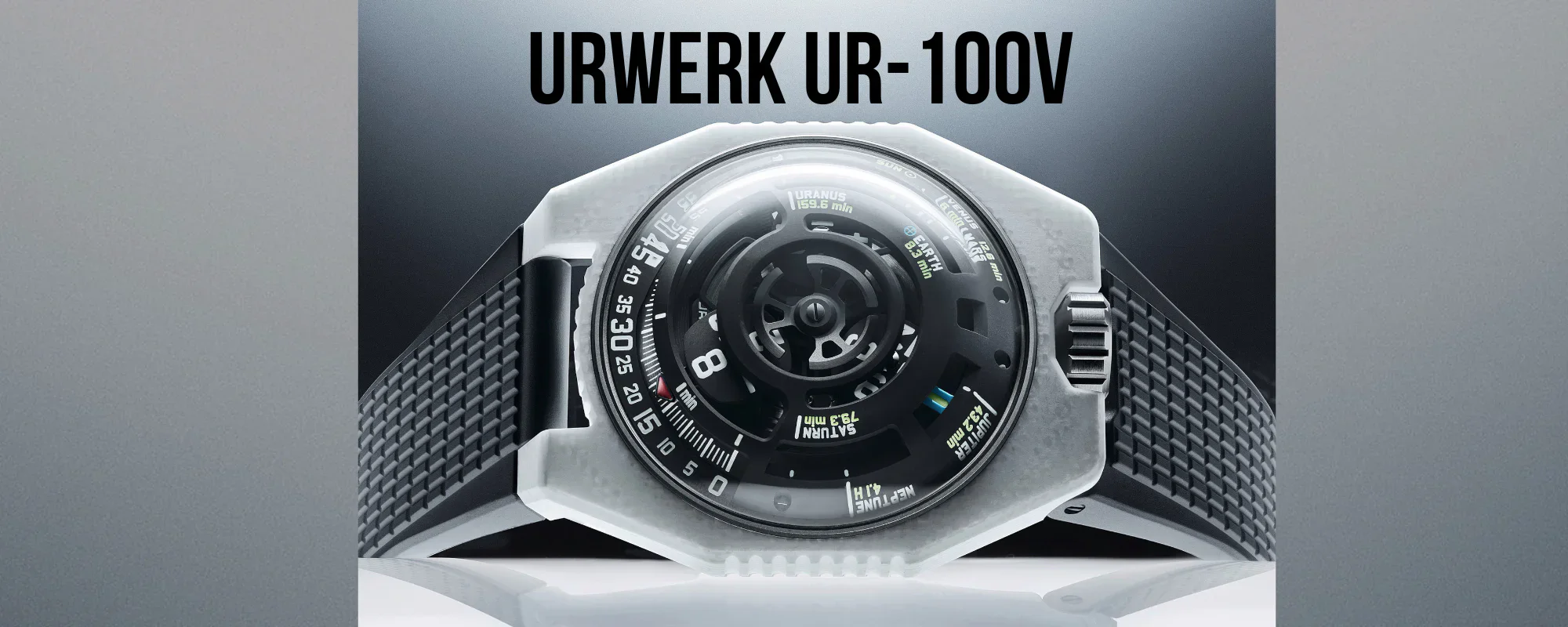 Urwerk UR-100V LightSpeed - Space Energy In White Ceramic | Chrono 10:10