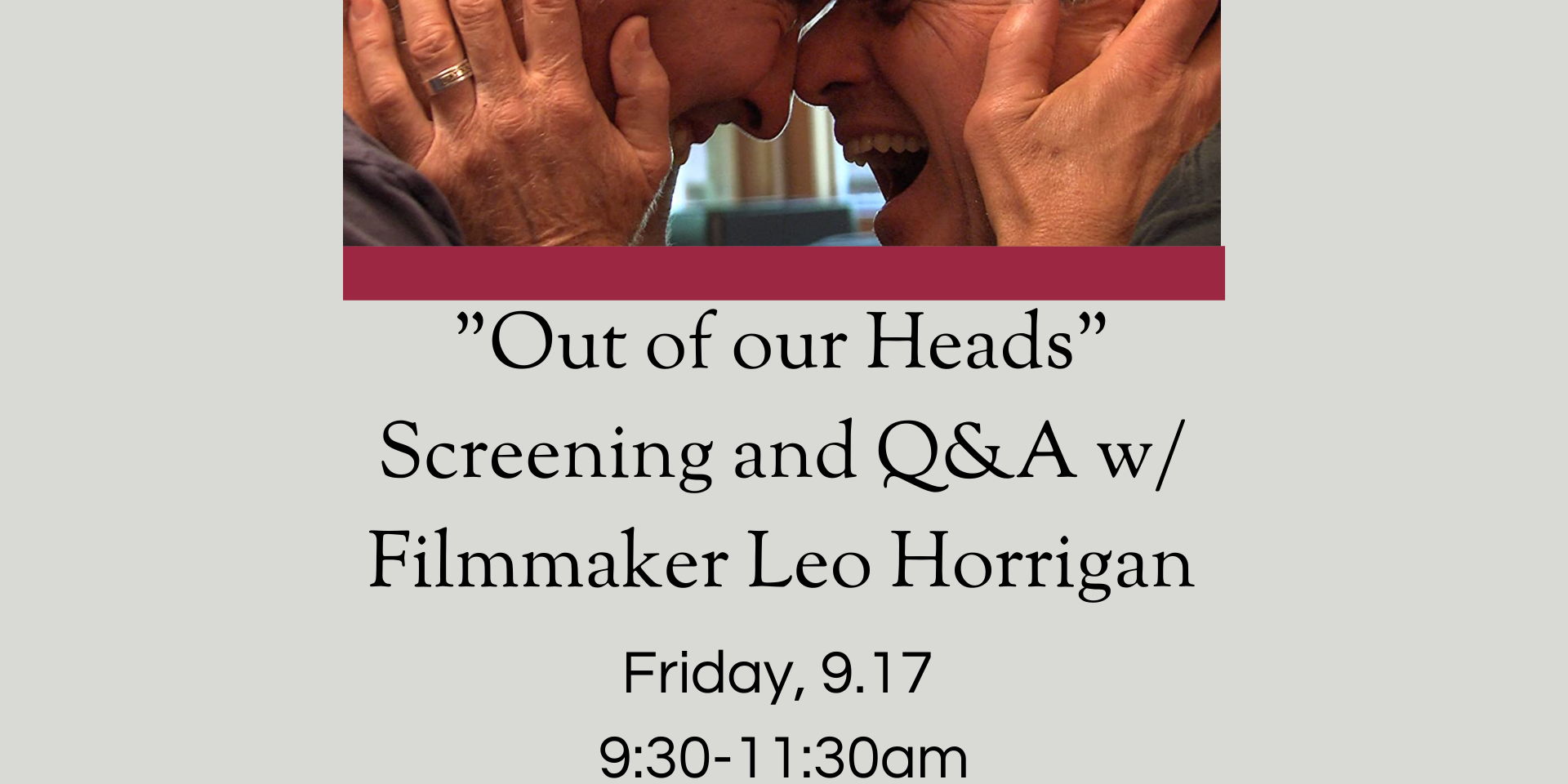 'Out Of Our Heads' Screening and Q&A with the Filmmaker promotional image