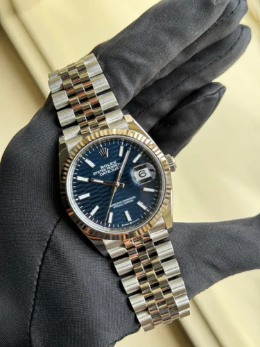 Rolex Datejust Blue Motif Index Dial