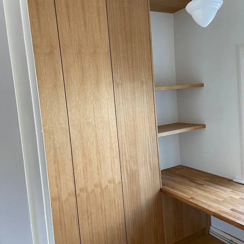 Inbouwkasten op maat, klantproject Houtenmeubelshop