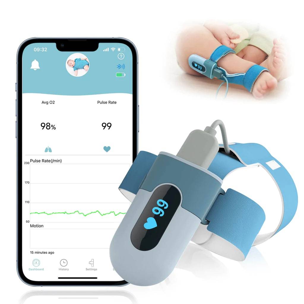 baby sleep monitor, baby foot wearable monitor, heart rate monitor, baby monitors